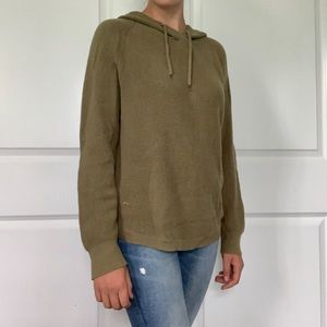Large, green Ralph Lauren hooded sweater